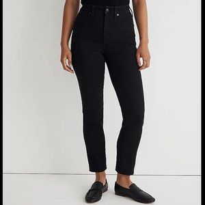 Madewell Curvy Stovepipe Jeans Black Rinse Wash